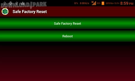 safe factory reset