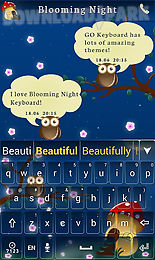 blooming night keyboard theme
