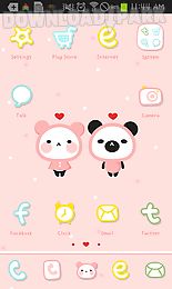 pink love go launcher theme