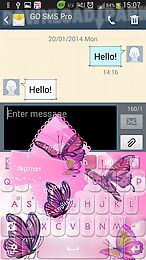 pink butterflies keyboard