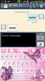 pink butterflies keyboard