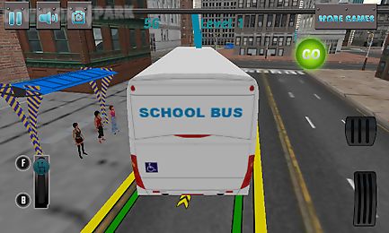 3d school bus driving