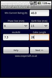 cable size calculator bs 7671