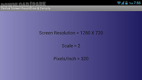 screen resolution & density