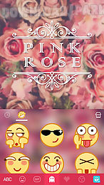 pink rose emoji kika keyboard