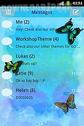 blue butterfly theme go sms
