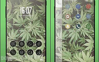 Kush weed smart launcher theme