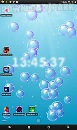 bubbles & clock live wallpaper