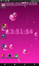 bubbles & clock live wallpaper