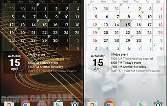 Calendar widget: month+agenda