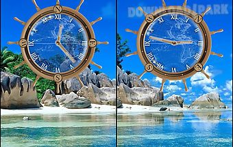 Travel compass clock wallpaper