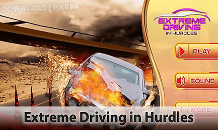 extreme driving in hurdles car