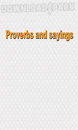 proverbs and sayings