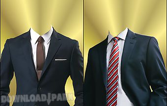 Smart men suit photo montage
