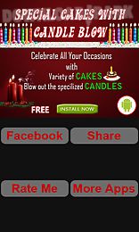 special cakes with candle blow