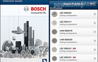 Bosch loudspeaker selection
