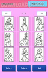 coloring page - princess