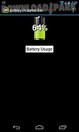 battery in status bar