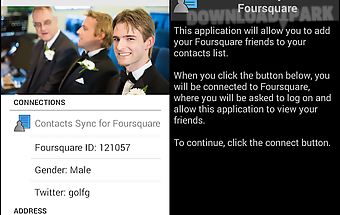 Contacts sync for foursquare