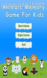 animals memory game for kids - free