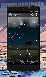 animated weather widget, clock