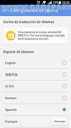 go sms pro spanish language pa