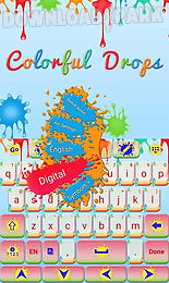 colorful drops keyboard theme
