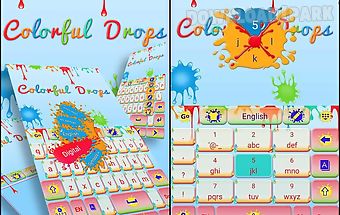 Colorful drops keyboard theme