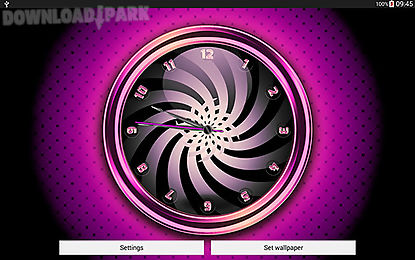 Hypno clock Android Live Wallpaper free download in Apk