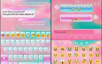 Pink cloud emoji keyboard skin