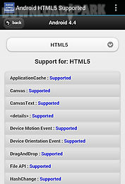 html5 supported for android