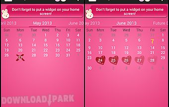 Bunnys period calendar/tracker