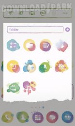 watercolor line launcher theme