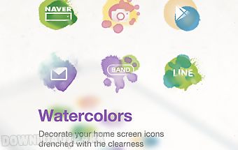 Watercolor line launcher theme