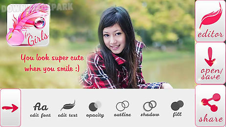 write text on photos for girls