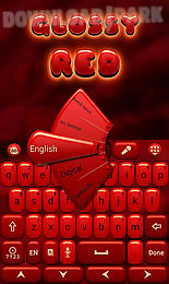 glossy red go keyboard theme