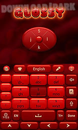 glossy red go keyboard theme