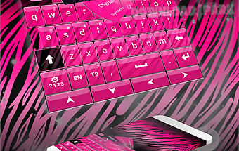 Zebra pink keyboard
