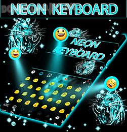 neon keyboard tiger