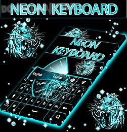 neon keyboard tiger