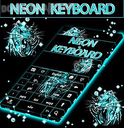 neon keyboard tiger