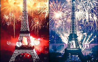 Eiffel tower fireworks