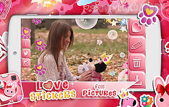 Love stickers for pictures