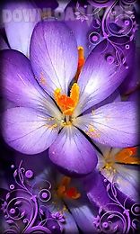 purple flowers live wallpaper