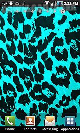 teal leopard print live wallpaper