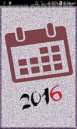 calendar 2016