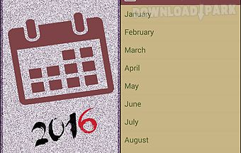 Calendar 2016