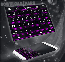 black and purple keyboard