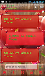 fabulous hearts - go sms theme