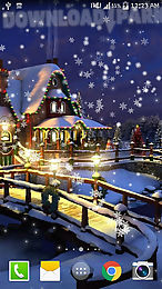 snow night city live wallpaper